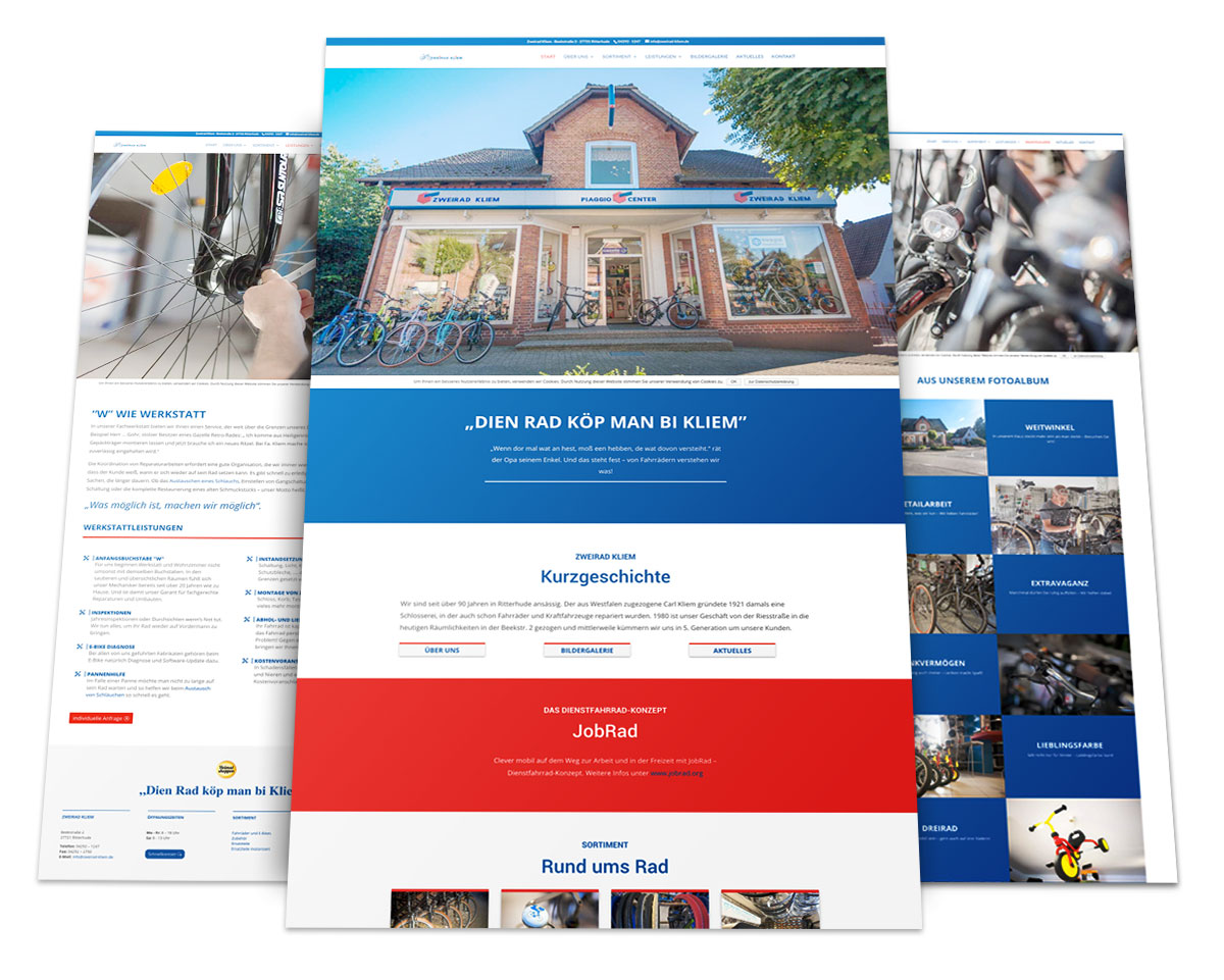 Zweirad Kliem Webdesign Portfolio von 717media: Zweirad Kliem
